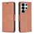 Samsung Galaxy S26 Ultra 5G Lambskin Texture Pure Color Flip Leather Phone Case - Brown