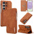 Samsung Galaxy S26 Ultra 5G LC.IMEEKE Hon Ancient Series Flip Leather Phone Case - Brown