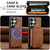 Samsung Galaxy S26 Ultra 5G LC.IMEEKE L6 Series Zipper Card Bag MagSafe Magnetic Phone Case - Brown