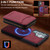 Samsung Galaxy S26 Ultra 5G LC.IMEEKE L6 Series Zipper Card Bag MagSafe Magnetic Phone Case - Red