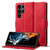 Samsung Galaxy S26 Ultra 5G LC.IMEEKE Strong Magnetism Microfiber Leather Phone Case - Red