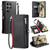 Samsung Galaxy S26 Ultra 5G Leather Stitching Multi-card Slot Zipper Phone Case - Black