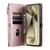 Samsung Galaxy S26 Ultra 5G Leather Stitching Multi-card Slot Zipper Phone Case - Rose Gold