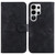 Samsung Galaxy S26 Ultra 5G Lily Embossed Leather Phone Case - Black