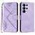 Samsung Galaxy S26 Ultra 5G Line Pattern Skin Feel Leather Phone Case - Light Purple