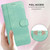 Samsung Galaxy S26 Ultra 5G Line Splicing Buckle Retro Leather Phone Case - Mint Green