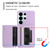 Samsung Galaxy S26 Ultra 5G Litchi Pattern Magnetic Card Bag Holder Phone Case - Purple