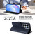 Samsung Galaxy S26 Ultra 5G Litter Panda Embossing RFID Leather Phone Case with Lanyard - Blue