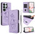 Samsung Galaxy S26 Ultra 5G Lotus Embossed Leather Phone Case with Lanyard - Purple
