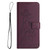 Samsung Galaxy S26 Ultra 5G Lotus Embossed Leather Phone Case with Lanyard - Wine Red