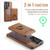 Samsung Galaxy S26 Ultra 5G MAGKING K1 MagSafe Detachable Wallet RFID Back Cover Phone Case - Brown