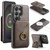 Samsung Galaxy S26 Ultra 5G MAGKING K1 MagSafe Detachable Wallet RFID Back Cover Phone Case - Coffee
