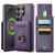 Samsung Galaxy S26 Ultra 5G MAGKING K1 MagSafe Detachable Wallet RFID Back Cover Phone Case - Purple