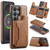 Samsung Galaxy S26 Ultra 5G MAGKING K3 Series MagSafe RFID Card Bag Detachable Phone Case - Brown