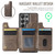 Samsung Galaxy S26 Ultra 5G MAGKING K3 Series MagSafe RFID Card Bag Detachable Phone Case - Coffee