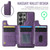 Samsung Galaxy S26 Ultra 5G MAGKING K3 Series MagSafe RFID Card Bag Detachable Phone Case - Purple