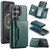 Samsung Galaxy S26 Ultra 5G MAGKING K4 Series MagSafe RFID Tri-fold Card Bag Detachable Phone Case - Green
