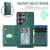Samsung Galaxy S26 Ultra 5G MAGKING K4 Series MagSafe RFID Tri-fold Card Bag Detachable Phone Case - Green