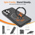 Samsung Galaxy S26 Ultra 5G Magnetic 360 Rotating Stand Airbag Shockproof Phone Case - Black