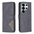 Samsung Galaxy S26 Ultra 5G Magnetic Buckle Rhombus Texture Leather Phone Case - Black