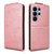 Samsung Galaxy S26 Ultra 5G Magnetic Vertical Flip Leather Phone Case with Buckle - Rose Gold