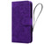 Samsung Galaxy S26 Ultra 5G Mandala Embossed Dual-Fold Calf Leather Phone Case - Purple