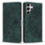 Samsung Galaxy S26 Ultra 5G Mandala Embossed Retro Frosted Leather Phone Case - Green