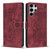 Samsung Galaxy S26 Ultra 5G Mandala Embossed Retro Frosted Leather Phone Case - Red