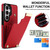Samsung Galaxy S26 Ultra 5G Metal Buckle Card Slots Phone Case - Red