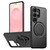 Samsung Galaxy S26 Ultra 5G Metal Rotation Holder MagSafe TPU Hybrid PC Phone Case - Black