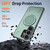 Samsung Galaxy S26 Ultra 5G Metal Rotation Holder MagSafe TPU Hybrid PC Phone Case - Grey Green