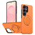 Samsung Galaxy S26 Ultra 5G Metal Rotation Holder MagSafe TPU Hybrid PC Phone Case - Orange