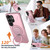 Samsung Galaxy S26 Ultra 5G Metal Rotation Holder MagSafe TPU Hybrid PC Phone Case - Pink