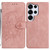 Samsung Galaxy S26 Ultra 5G Moonlit Butterfly Dance Pattern Embossed Leather Phone Case - Pink