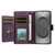 Samsung Galaxy S26 Ultra 5G Multi Card Wallet Leather Phone Case with Strap - Purple