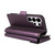 Samsung Galaxy S26 Ultra 5G Multi Card Wallet Leather Phone Case with Strap - Purple