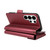 Samsung Galaxy S26 Ultra 5G Multi Card Wallet Leather Phone Case with Strap - Red