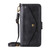 Samsung Galaxy S26 Ultra 5G Multi-card Slots Crossbody Cowhide Leather Phone Case - Black