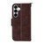 Samsung Galaxy S26 Ultra 5G Multi-card Slots Crossbody Cowhide Leather Phone Case - Brown
