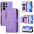 Samsung Galaxy S26 Ultra 5G Multi-Card Slots Zipper Wallet Leather Phone Case - Purple