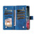 Samsung Galaxy S26 Ultra 5G Multi-Card Totem Zipper Leather Phone Case - Blue