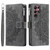 Samsung Galaxy S26 Ultra 5G Multi-Card Totem Zipper Leather Phone Case - Grey