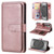 Samsung Galaxy S26 Ultra 5G Multi-Function Wallet 10 Card Slots Leather Phone Case - Rose Gold