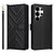 Samsung Galaxy S26 Ultra 5G Multifunctional 6-Card Slots Leather Phone Case with Wrist Strap - Black