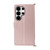 Samsung Galaxy S26 Ultra 5G Multifunctional 6-Card Slots Leather Phone Case with Wrist Strap - Pink