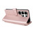 Samsung Galaxy S26 Ultra 5G Multifunctional 6-Card Slots Leather Phone Case with Wrist Strap - Pink