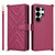 Samsung Galaxy S26 Ultra 5G Multifunctional 6-Card Slots Leather Phone Case with Wrist Strap - Rose Red