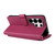 Samsung Galaxy S26 Ultra 5G Multifunctional 6-Card Slots Leather Phone Case with Wrist Strap - Rose Red
