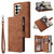 Samsung Galaxy S26 Ultra 5G Multifunctional Frosted Zipper Wallet Leather Phone Case - Brown