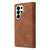 Samsung Galaxy S26 Ultra 5G Multifunctional Frosted Zipper Wallet Leather Phone Case - Brown
